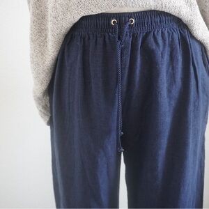 Stylish Navy Jumpsuit with Drawstring Waist